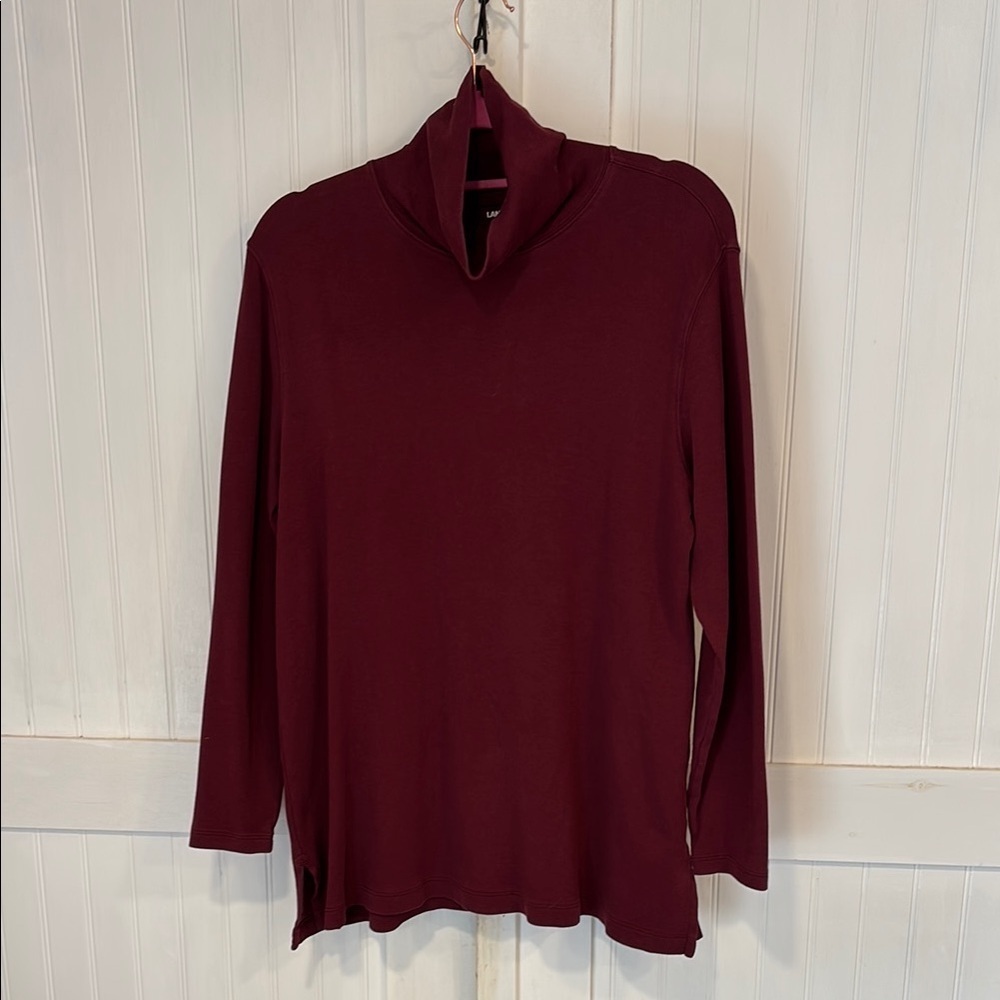 Lands’End Burgundy Long Sleeve Turtleneck size L